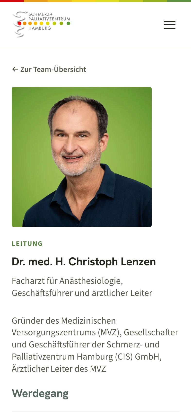 Porträtseite, Handy-Ansicht